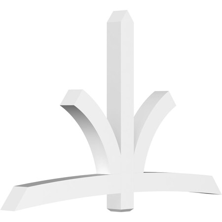 Ekena Millwork Davenport Architectural Grade PVC Gable Bracket, 96"W x 60"H x 6"D x 6"F, 15/12 Pitch GBP096X60X0606DAV00